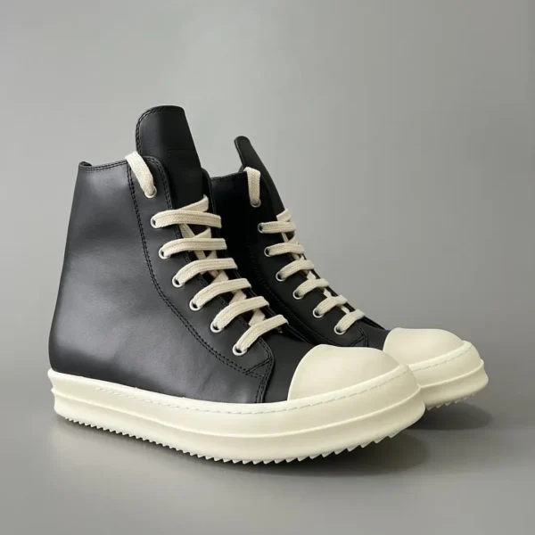 Rick Owens high top lace up leather Converse. - Image 3
