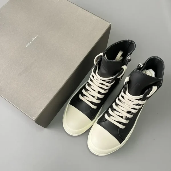 Rick Owens high top lace up leather Converse. - Image 9