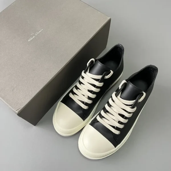 Rick Owens Low cut lace up leather Converse. - Image 9
