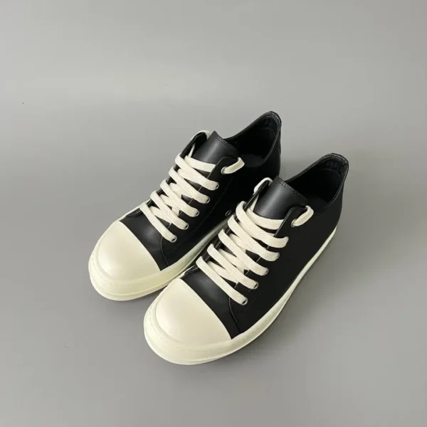 Rick Owens Low cut lace up leather Converse. - Image 8