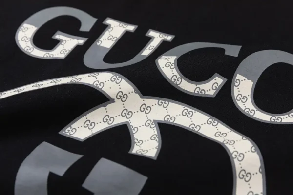 GUCCI/Gucci 23SS Double G Interlocking Vintage Logo Classic Couple T-shirt - Image 5