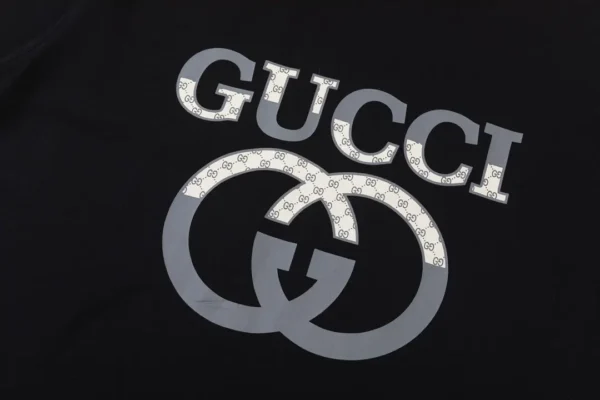 GUCCI/Gucci 23SS Double G Interlocking Vintage Logo Classic Couple T-shirt - Image 4