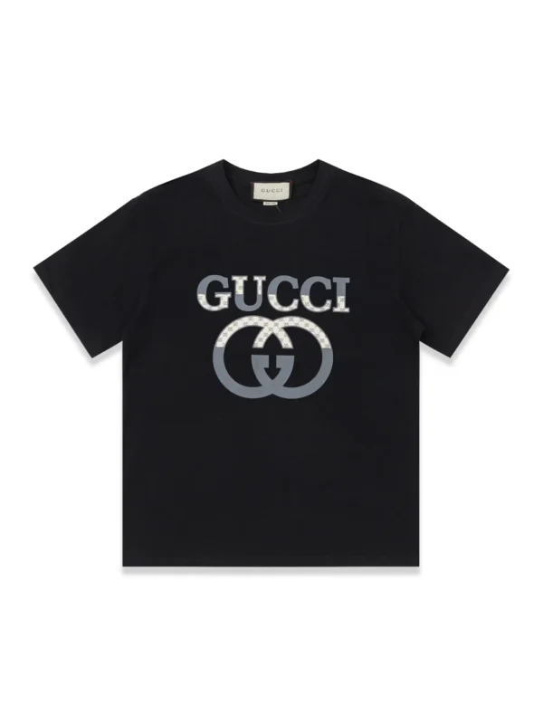 GUCCI/Gucci 23SS Double G Interlocking Vintage Logo Classic Couple T-shirt