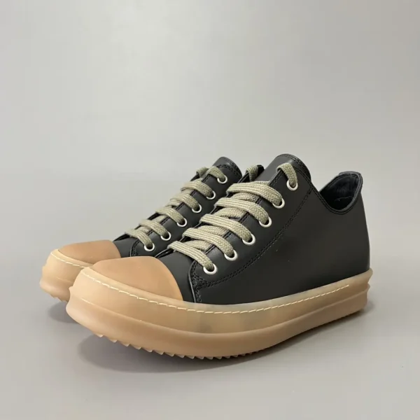 Rick Owens Low cut lace up black apricot Converse.