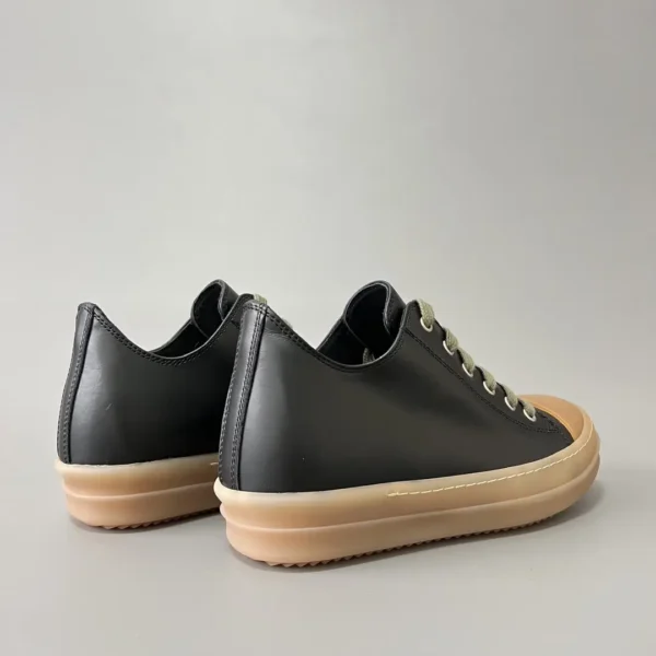Rick Owens Low cut lace up black apricot Converse. - Image 4