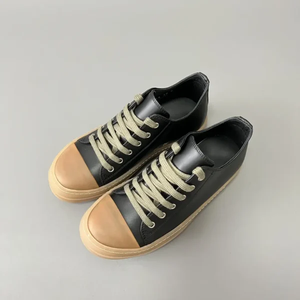 Rick Owens Low cut lace up black apricot Converse. - Image 8