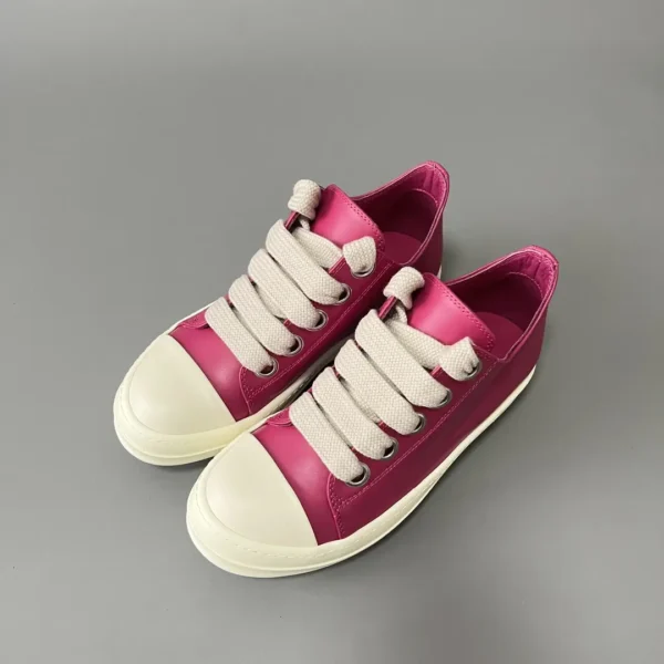 Rick Owens has a Low cut lace up with a thick pink hole. - Image 8