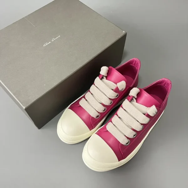 Rick Owens has a Low cut lace up with a thick pink hole. - Image 9