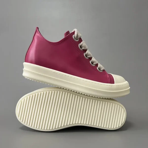 Rick Owens has a Low cut lace up with a thick pink hole. - Image 6