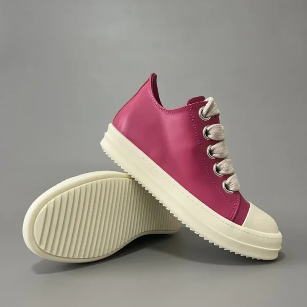 Rick Owens has a Low cut lace up with a thick pink hole. - Image 7