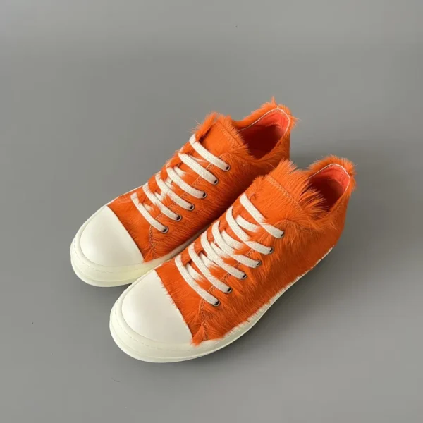 Rick Owens orange horsehair Low cut tie. - Image 8