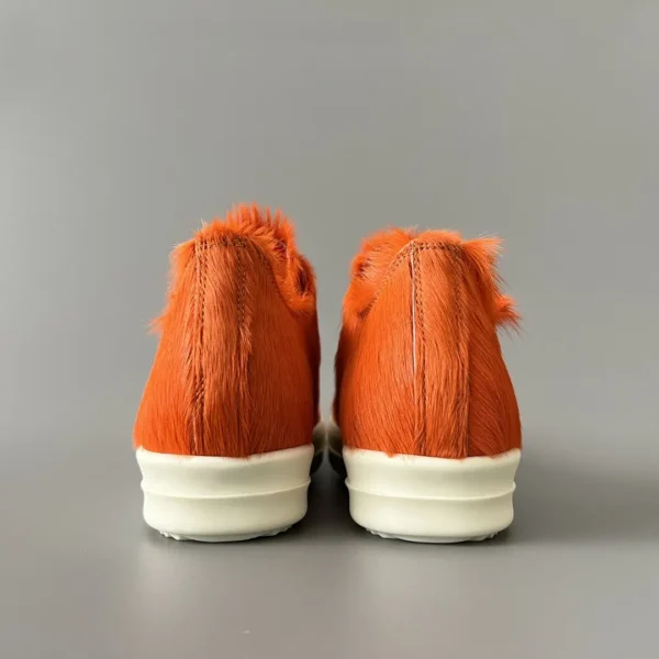 Rick Owens orange horsehair Low cut tie. - Image 5