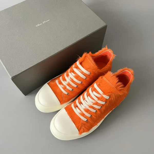 Rick Owens orange horsehair Low cut tie. - Image 9
