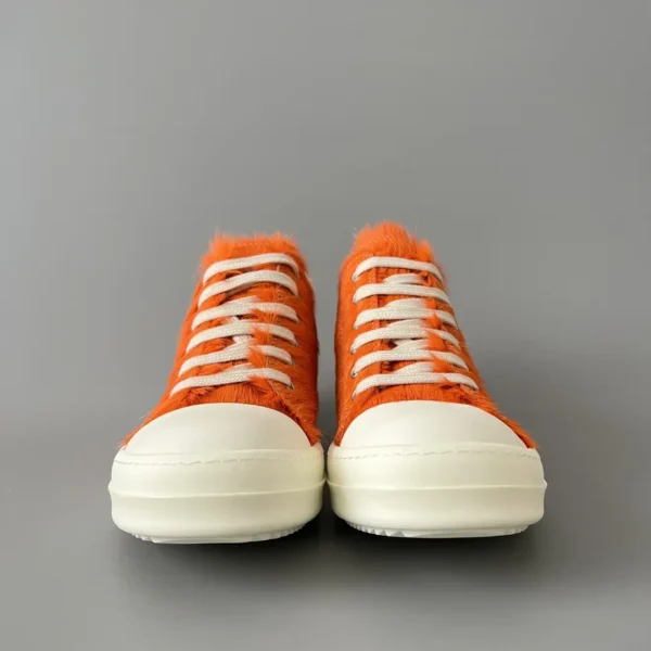 Rick Owens orange horsehair Low cut tie. - Image 2