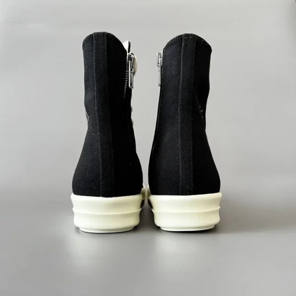 RickOwens DRKSHDW Classic Canvas High Top Lace Embroidered Pentagram - Image 5