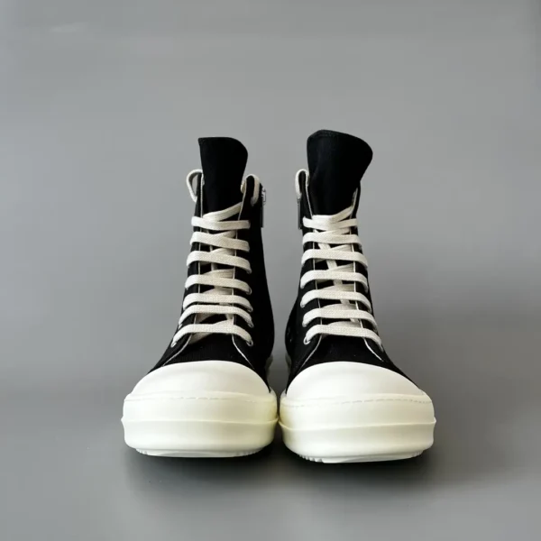 RickOwens DRKSHDW Classic Canvas High Top Lace Embroidered Pentagram - Image 2