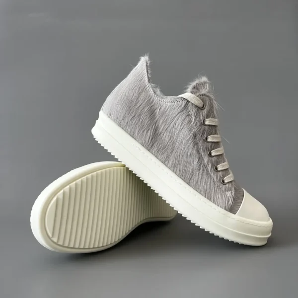 Rick Owens gray horsehair Low cut tie. - Image 7