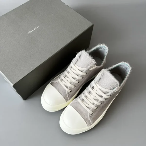 Rick Owens gray horsehair Low cut tie. - Image 9