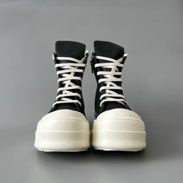 Rick Owens has a high top strap and thick bottom leather surface. - Image 2