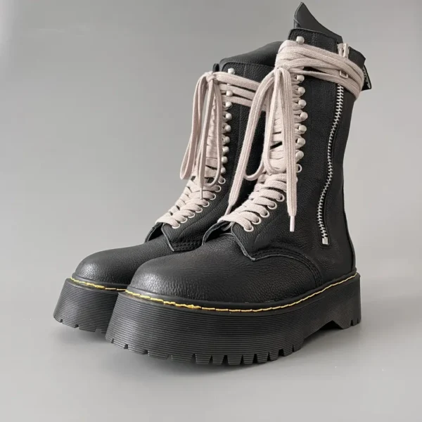 RICK OWENS xDr. Martens Martin Leather Thick Bottom