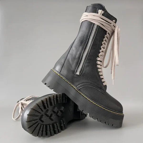 RICK OWENS xDr. Martens Martin Leather Thick Bottom - Image 7
