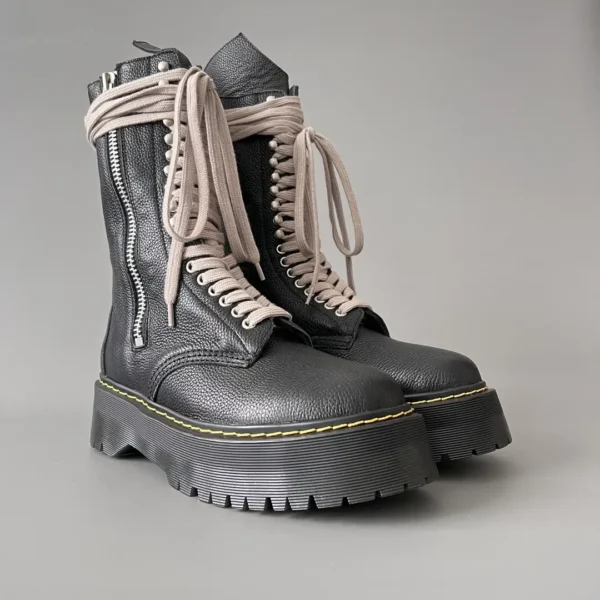RICK OWENS xDr. Martens Martin Leather Thick Bottom - Image 3