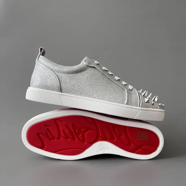 Christian Louboutin Low cut board shoes with silver drill rivets - Image 6