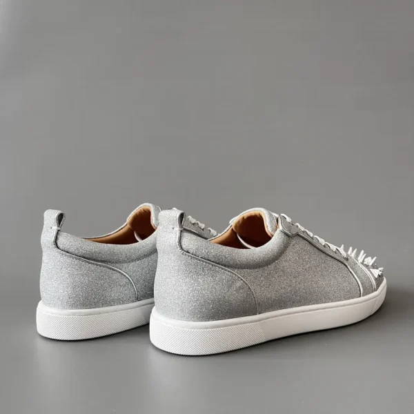 Christian Louboutin Low cut board shoes with silver drill rivets - Image 4