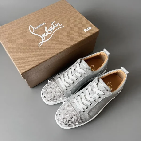 Christian Louboutin Low cut board shoes with silver drill rivets - Image 9