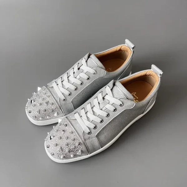 Christian Louboutin Low cut board shoes with silver drill rivets - Image 8