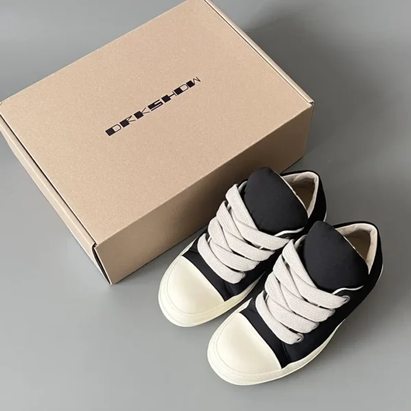 RickOwens DRKSHDW Low cut canvas bread shoes. - Image 9