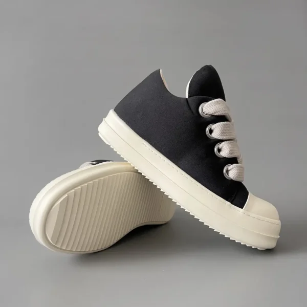 RickOwens DRKSHDW Low cut canvas bread shoes. - Image 7