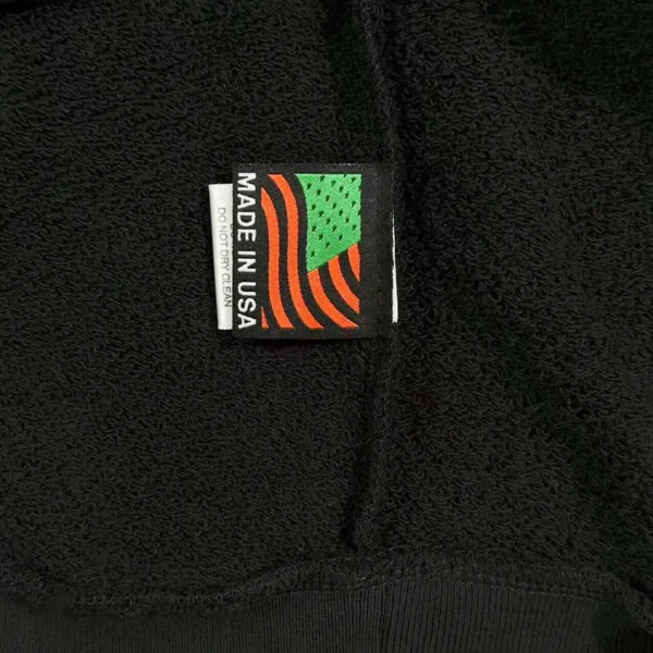 Denim Tears Black 3D Embroidered Hoodie - Image 6