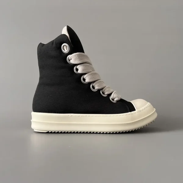 RickOwens DRKSHDW high top canvas bread shoes.
number - Image 6