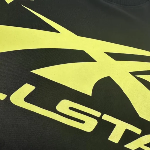 HELLSTAR Fluorescent Yellow S-Logo Black Short Sleeve - Image 5