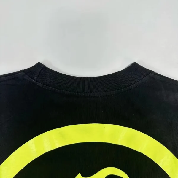 HELLSTAR Fluorescent Yellow S-Logo Black Short Sleeve - Image 8
