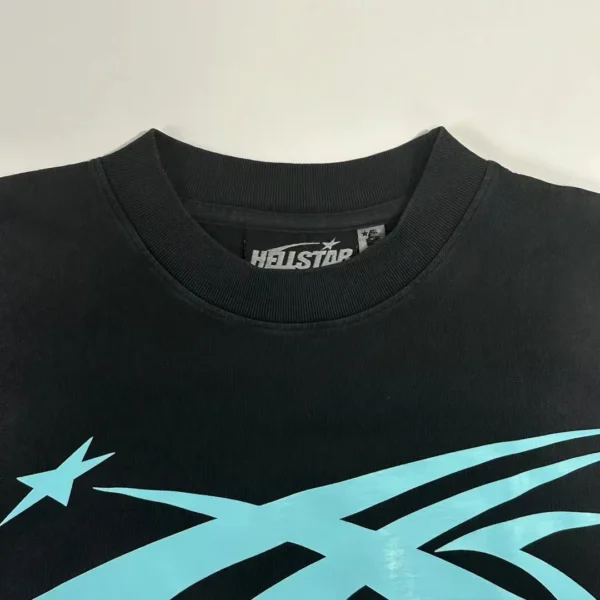HELLSTAR Light Blue S-Logo Black Short - Image 3