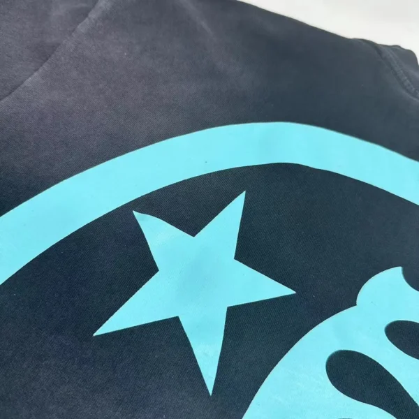 HELLSTAR Light Blue S-Logo Black Short - Image 9