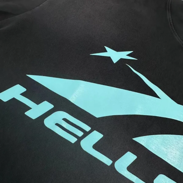 HELLSTAR Light Blue S-Logo Black Short - Image 5