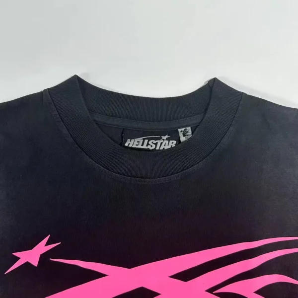 HELLSTAR Pink S-Logo Black Short Sleeve - Image 3