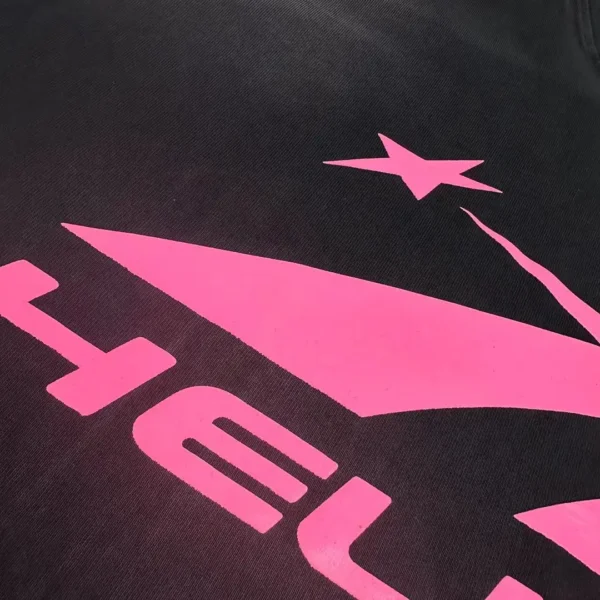 HELLSTAR Pink S-Logo Black Short Sleeve - Image 5