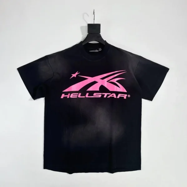 HELLSTAR Pink S-Logo Black Short Sleeve