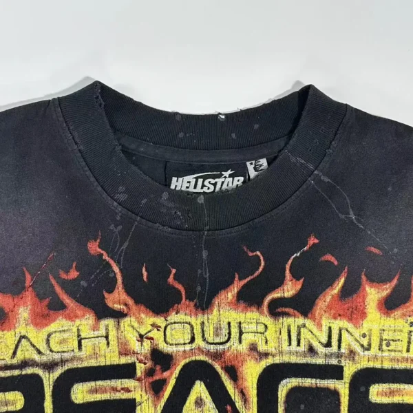 HELLSTAR Flame Skull PEACE Short Sleeve - Image 3