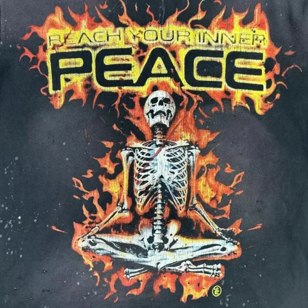 HELLSTAR Flame Skull PEACE Short Sleeve - Image 5