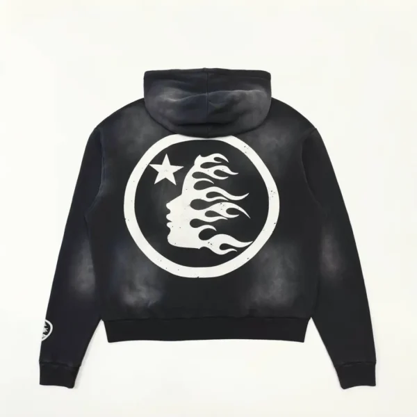 HELLSTAR Classic Letter Black Hoodie - Image 2