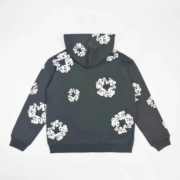 Denim Tears Dark Grey Rhinestone Gemstone Cotton Flower - Image 2