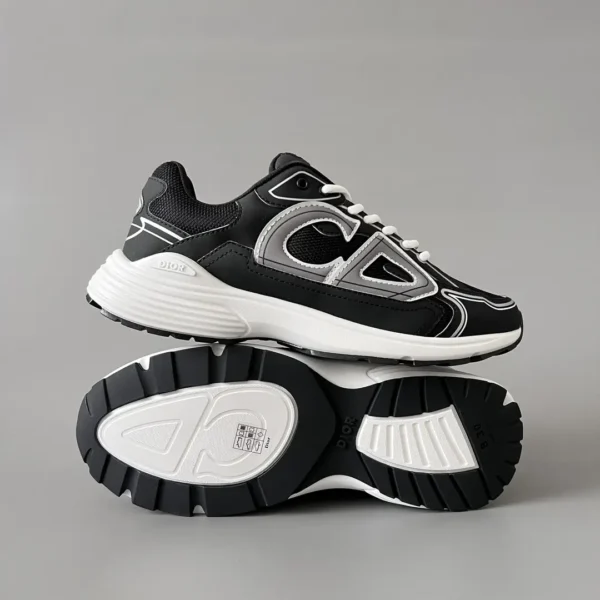 Dior B   Low cut sports and casual shoes in black and gray for couples - Image 6