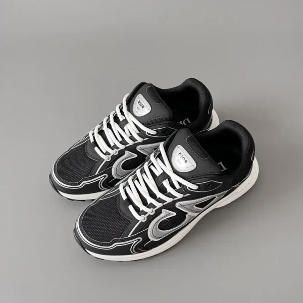 Dior B   Low cut sports and casual shoes in black and gray for couples - Image 8