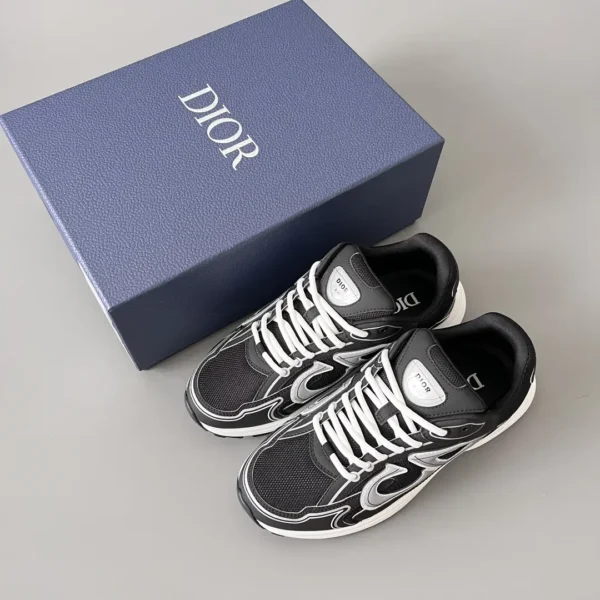 Dior B   Low cut sports and casual shoes in black and gray for couples - Image 9