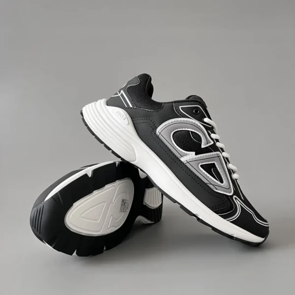 Dior B   Low cut sports and casual shoes in black and gray for couples - Image 7